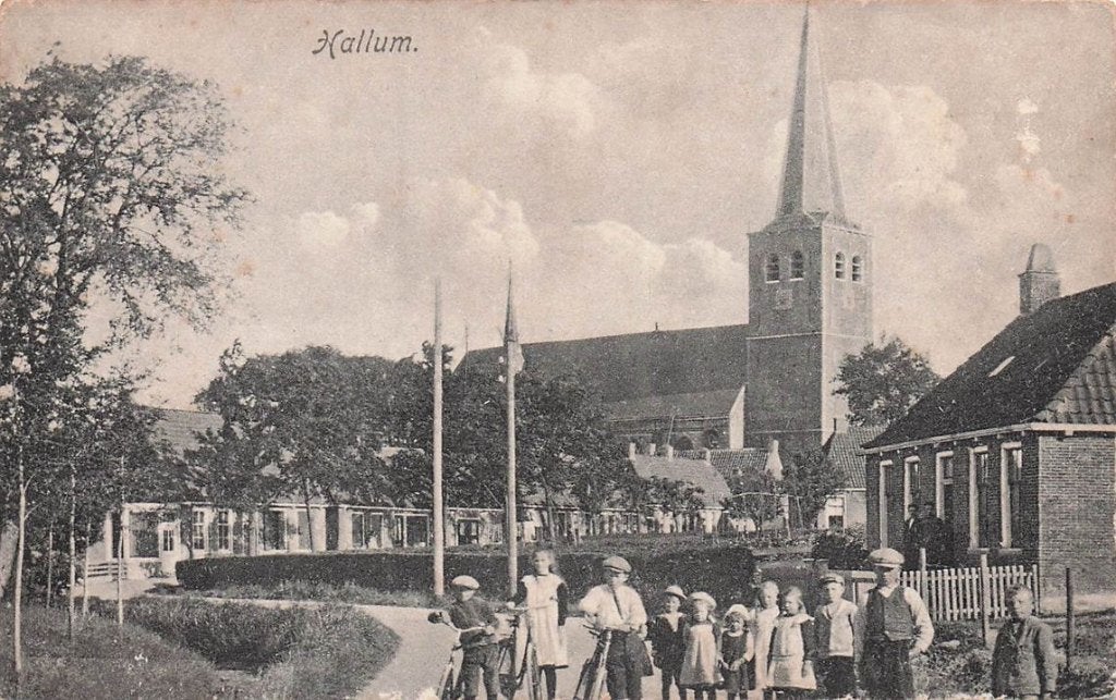 702-127-033 Hallum, Verzenden, Voor 1920, Friesland