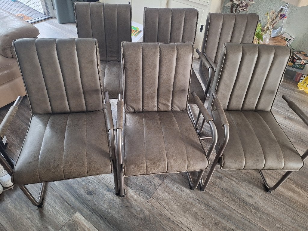 Eetkamer stoelen 6 stuks, Ophalen, Gebruikt, 4 tot 6 stoelen