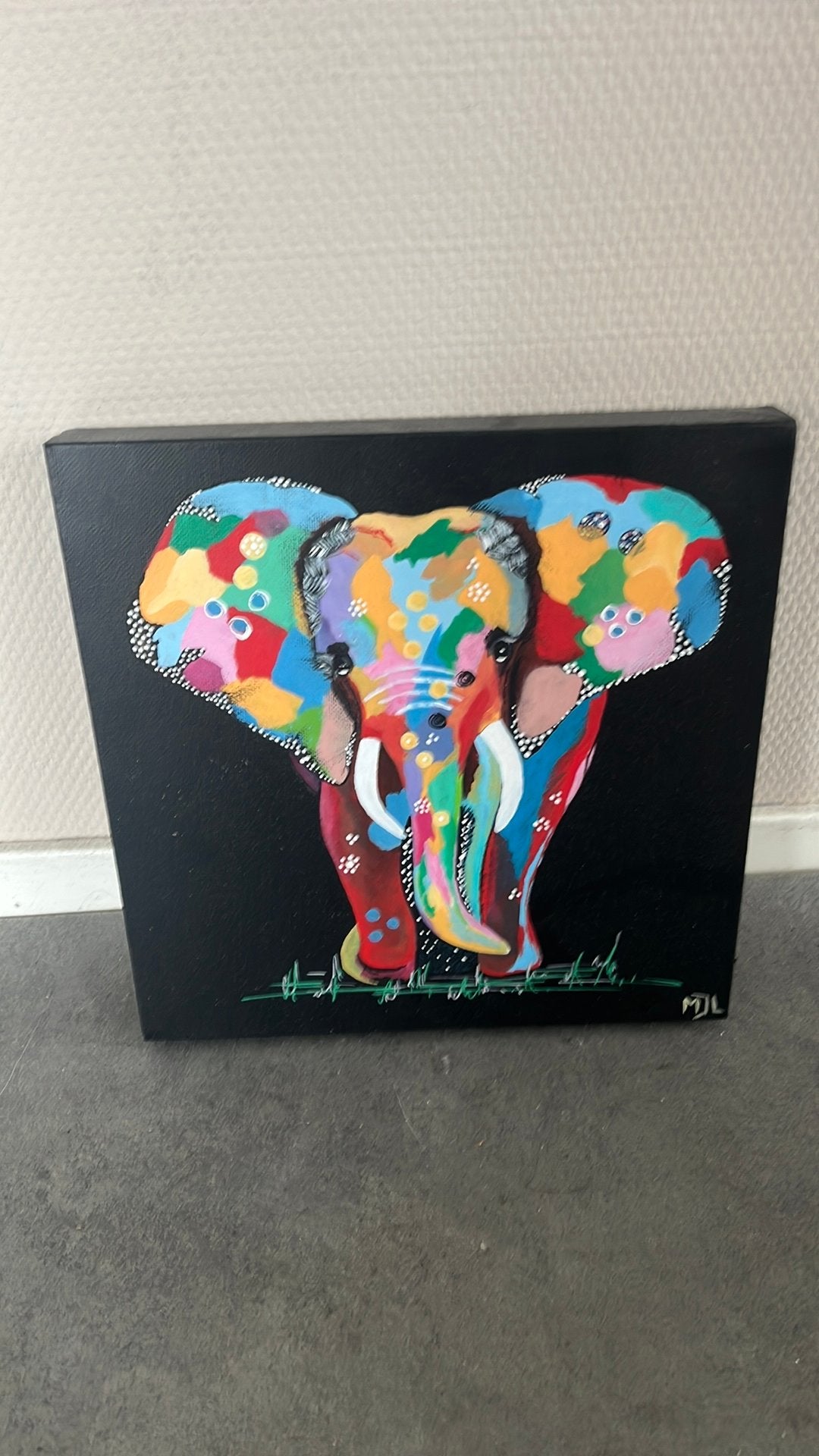Olifant schilderij, Ophalen