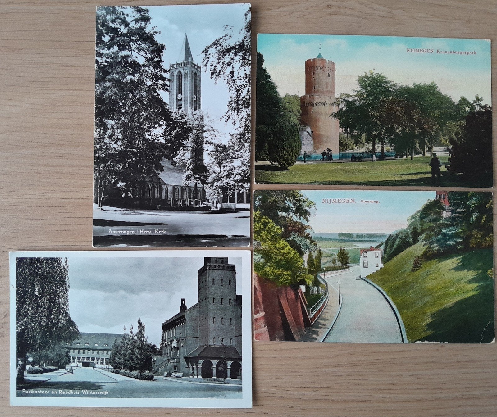 Winterswijk, Amerongen,  en Nijmegen, Verzamelen, Ansichtkaarten | Nederland, Ophalen of Verzenden, Gelderland