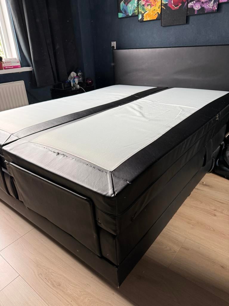 Elektrisch verstelbare boxspring 160x210, Ophalen, Gebruikt, Tweepersoons, 160 cm