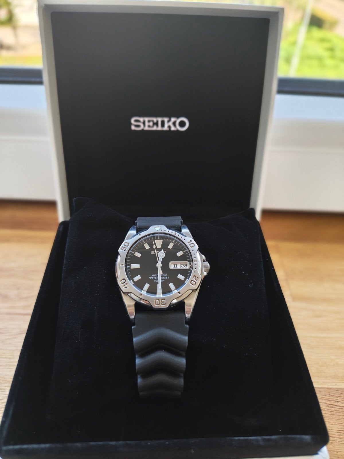 Seiko automatic diver, Seiko, Staal, Polshorloge, Kunststof