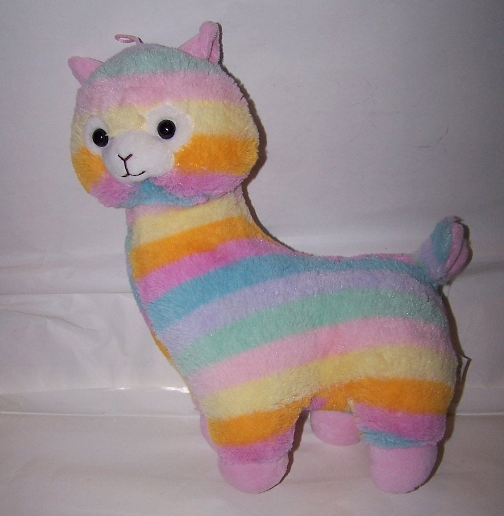 Mooie Alpaca regenboogknuffel. Nieuwstaat., Overige typen, Ophalen of Verzenden, Zo goed als nieuw, Wasbaar