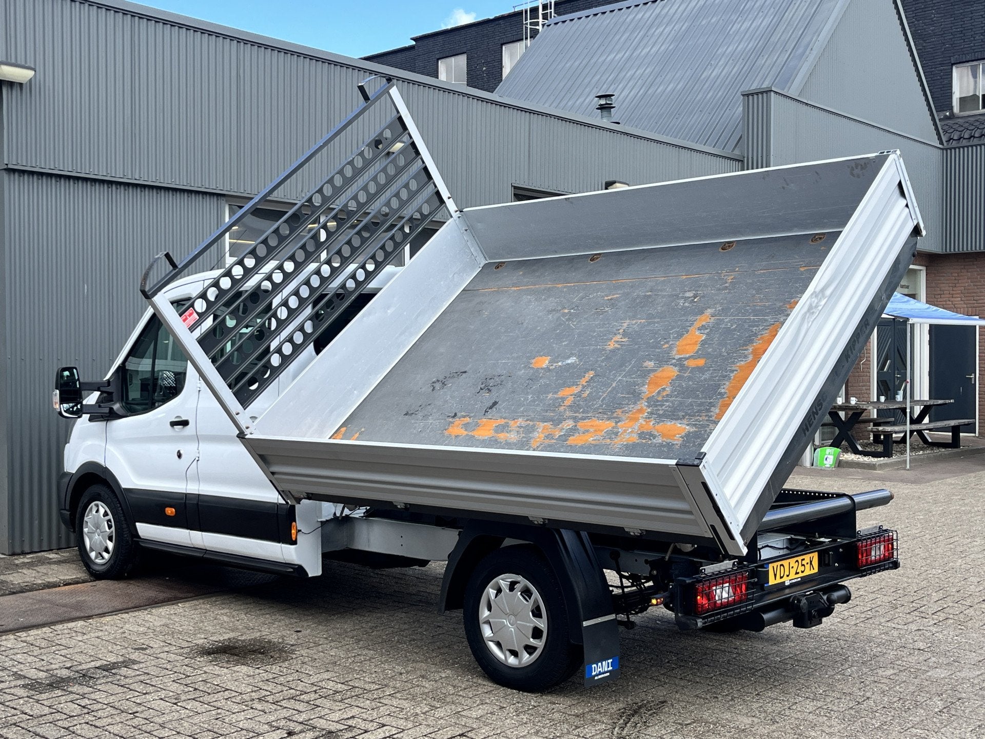 Ford Transit 350 2.0 TDCI DC 3-zijdenkipper Airco Cruise con, Voorwielaandrijving, 4 cilinders, 7 stoelen, Wit