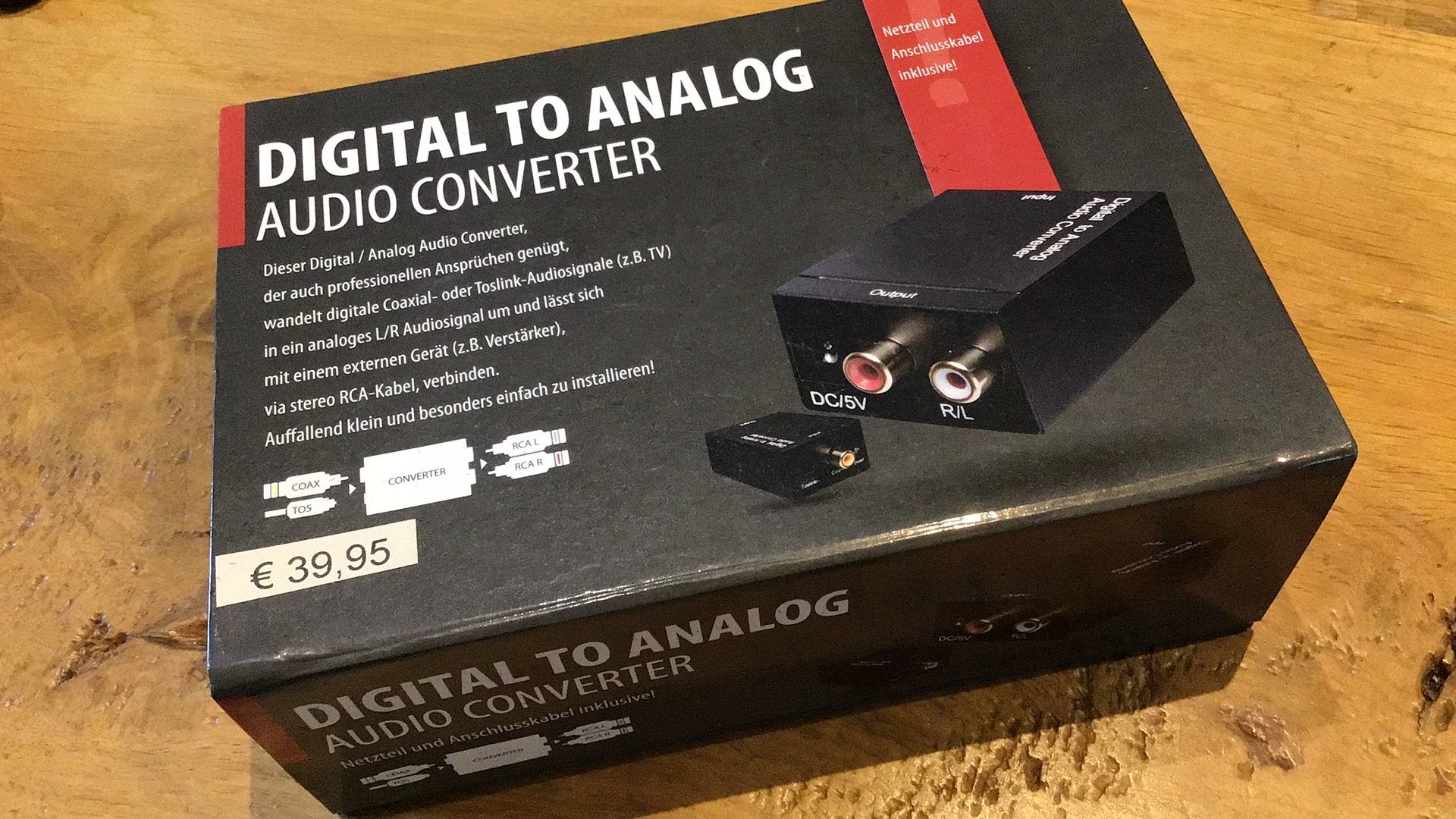 Audio converter, Ophalen, Nieuw