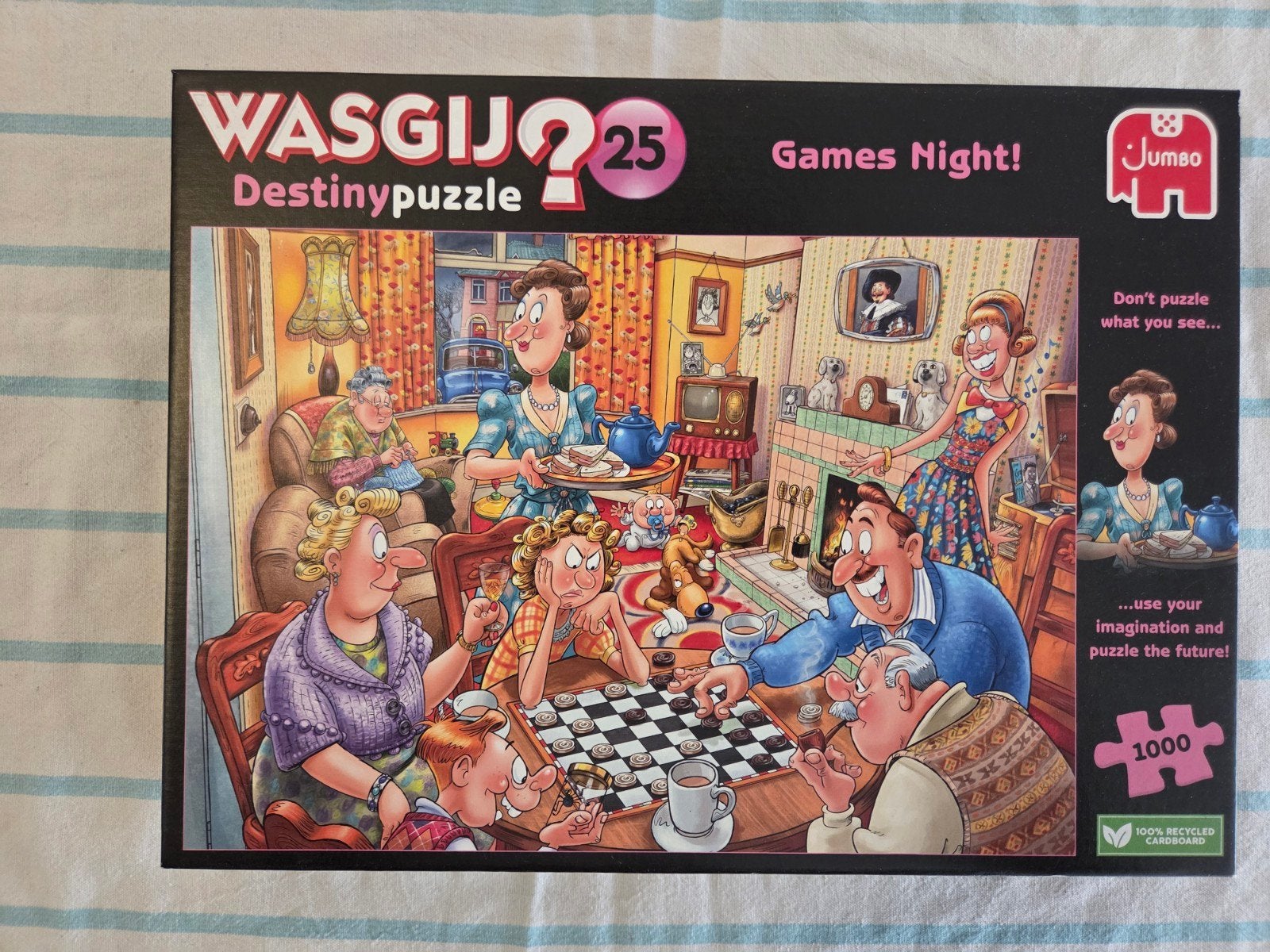Wasgij Destiny 25 Games Night! Legpuzzel 1000 stukjes, Ophalen, 500 t/m 1500 stukjes, Zo goed als nieuw, Legpuzzel