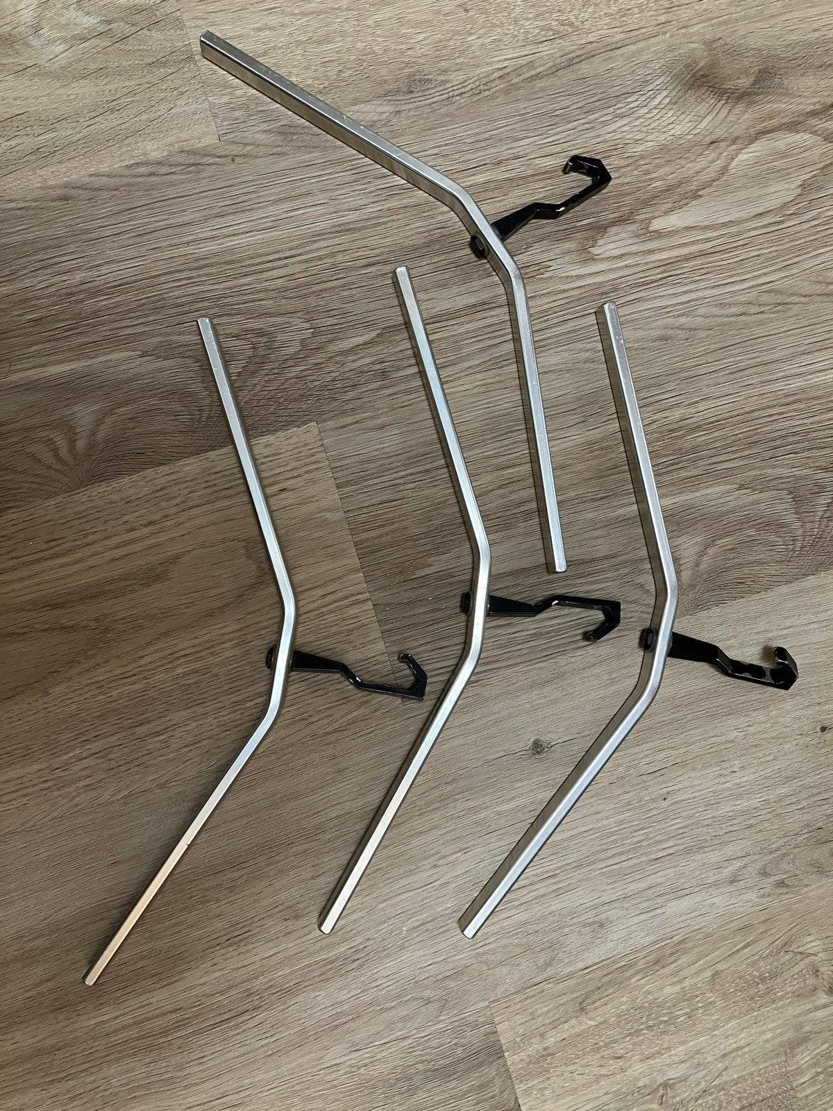 Set van 4 rvs haken voor kapstok, Gebruikt, Minder dan 100 cm, Metaal, Ophalen