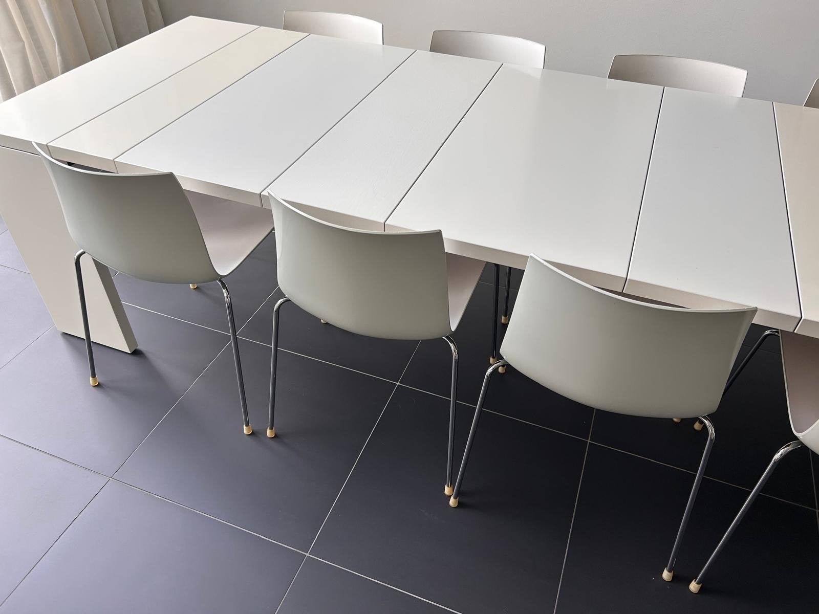 Design eettafel van Castelijn - 290 x 100 cm. Wit., Huis en Inrichting, Ophalen, 100 tot 150 cm, 200 cm of meer, Zo goed als nieuw
