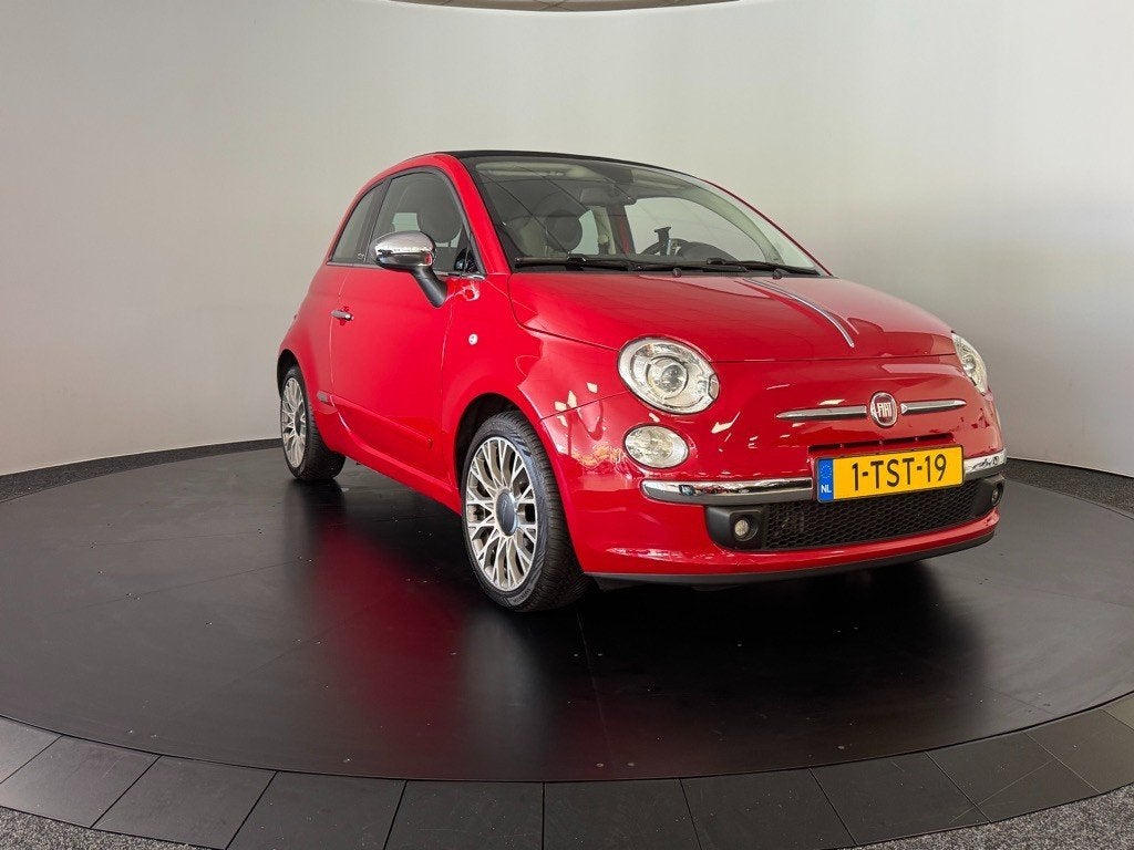 Fiat 500C Automaat  leer  Xenon  cabrio  lichtmetaal, Auto's, Euro 5, 86 pk, Gebruikt, 31 €/maand