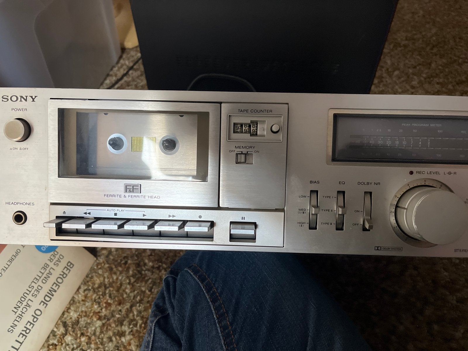 Sony Cassettedeck - Vintage Stereo Cassettespeler, Ophalen, Enkel, Sony, Tiptoetsen