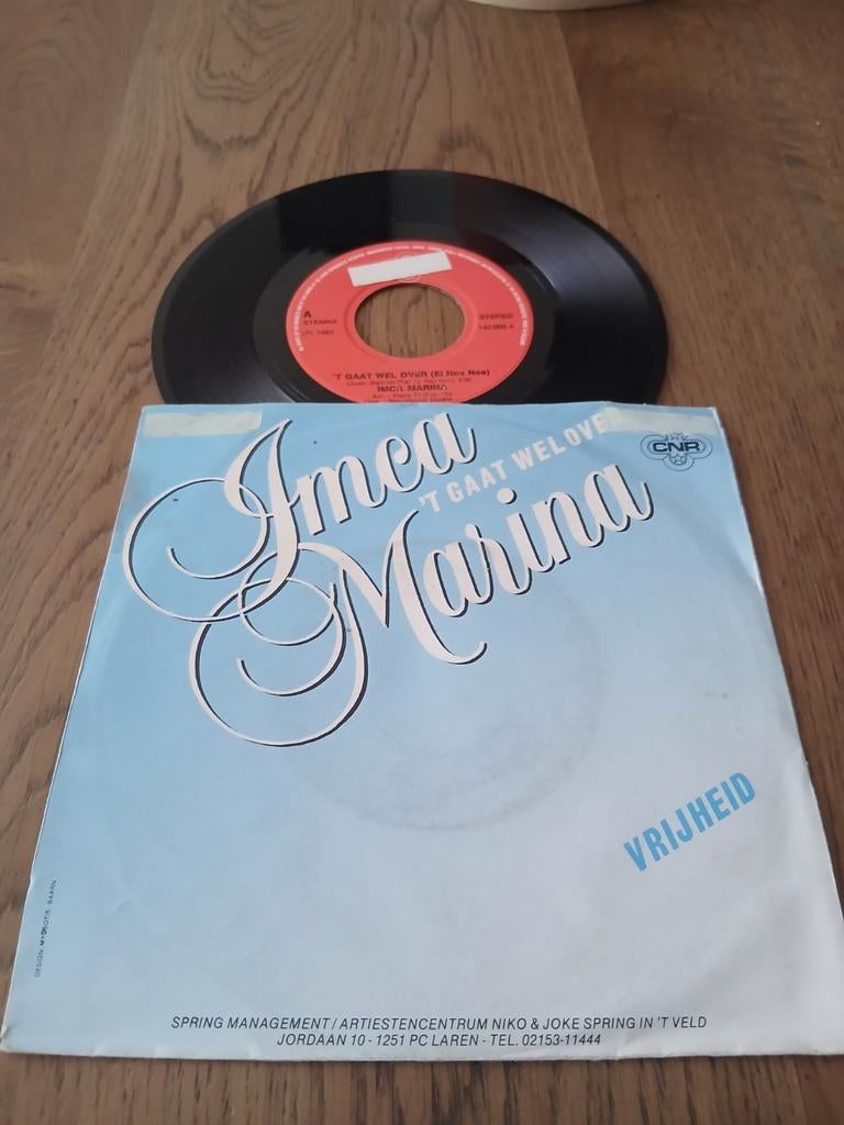 VINYL SINGLE   IMCA MARINA  1981, Cd's en Dvd's, Vinyl | Nederlandstalig, Ophalen of Verzenden, Zo goed als nieuw, Overige formaten