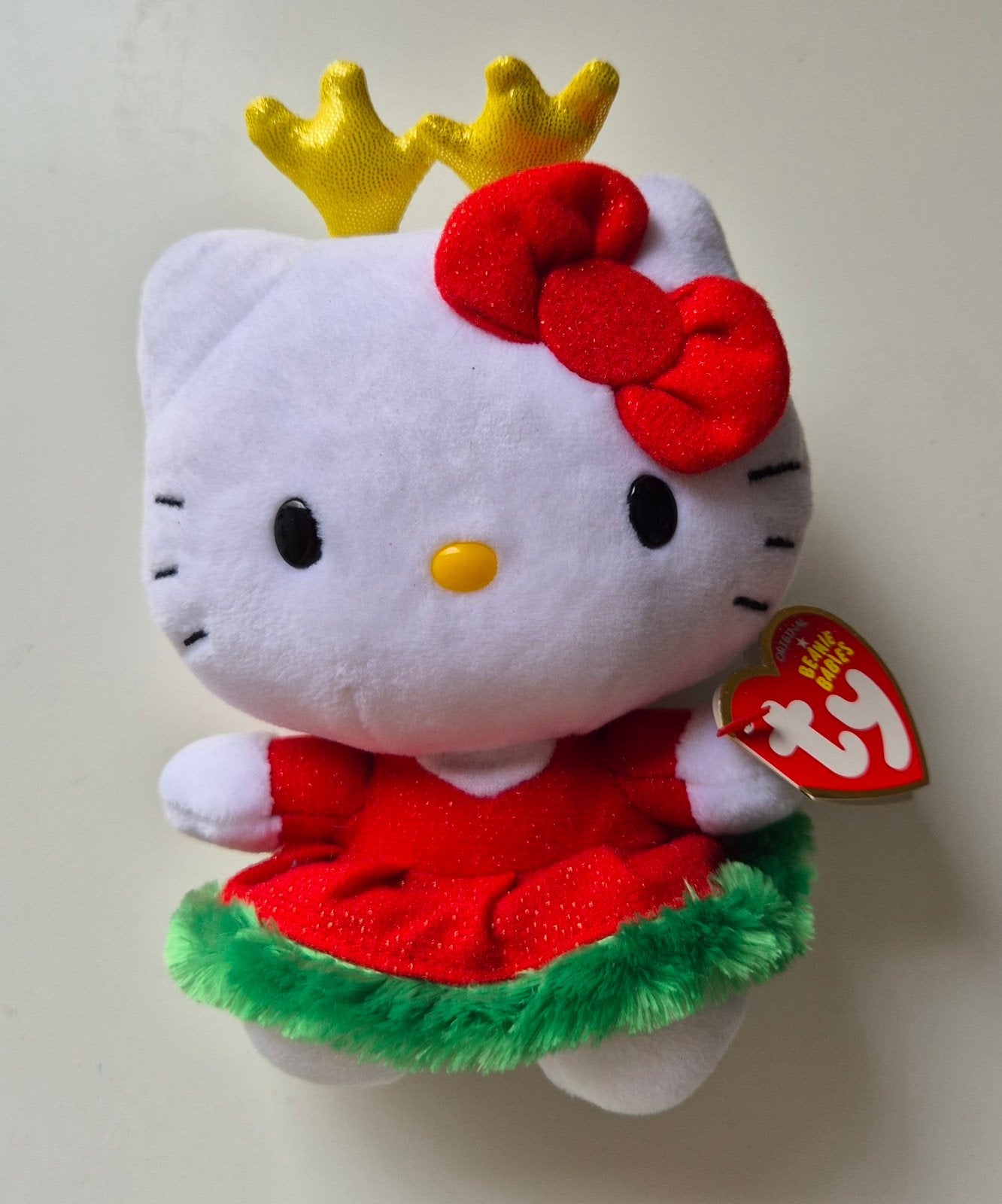 Ty beanie babies Hello Kitty knuffel Kerst, Ophalen of Verzenden, Nieuw