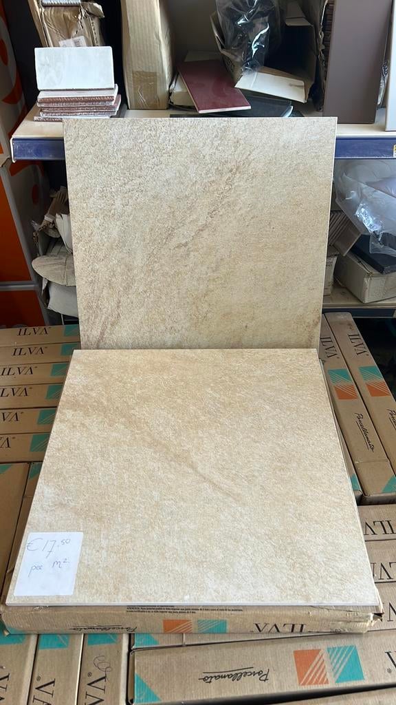 Vloertegels 50x50 cm zand beach €17,50 per m2, Doe-het-zelf en Verbouw, Tegels, Ophalen, 40 tot 60 cm, 40 tot 60 cm, Keramiek