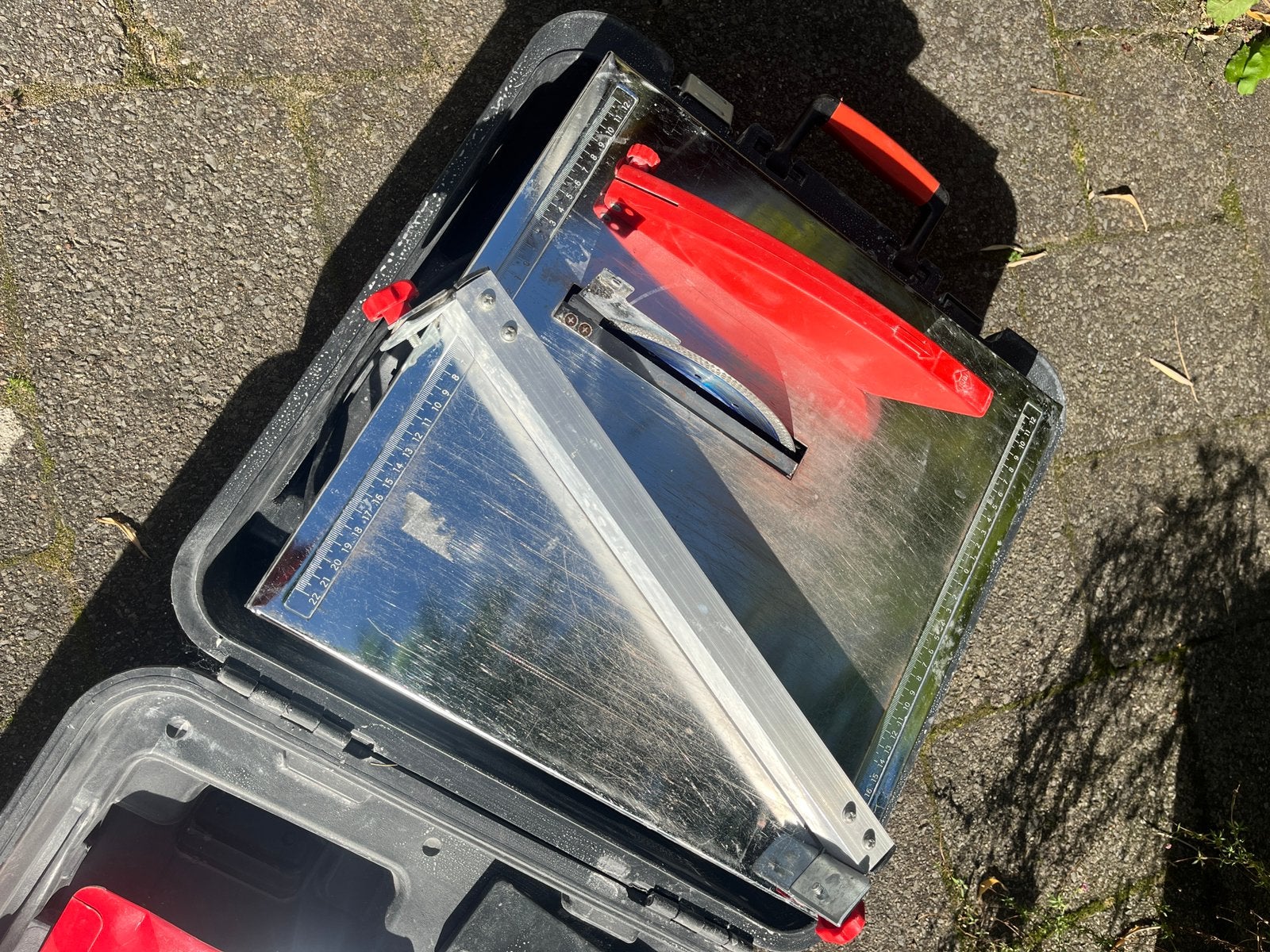 Rubi ND-180 draagbare tegelzaag in koffer, Doe-het-zelf en Verbouw, Ophalen, Gebruikt, Overige typen, 30 tot 70 mm