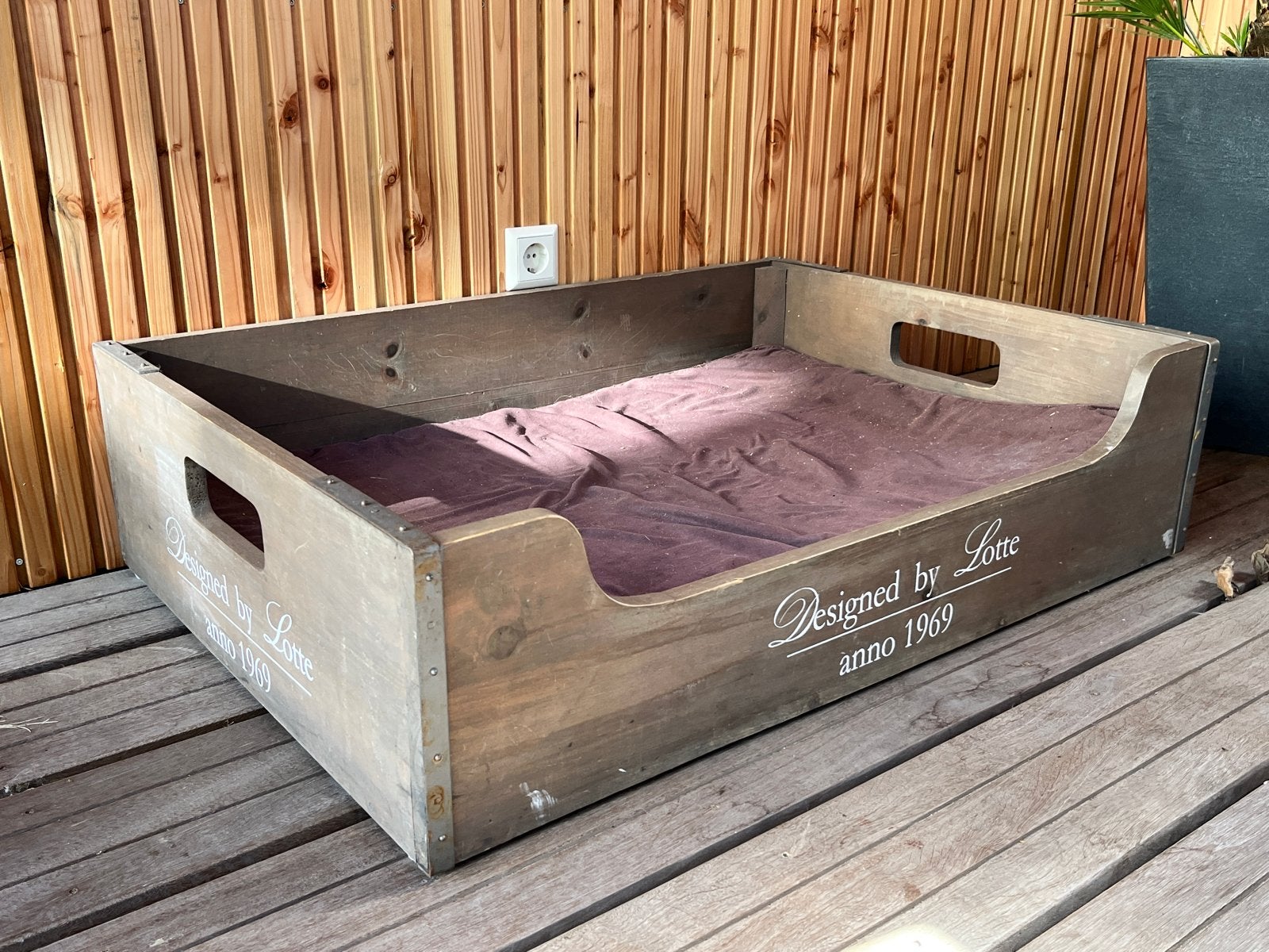 Mooie houten hondenmand. 100x70x26 cm., Dieren en Toebehoren, Ophalen