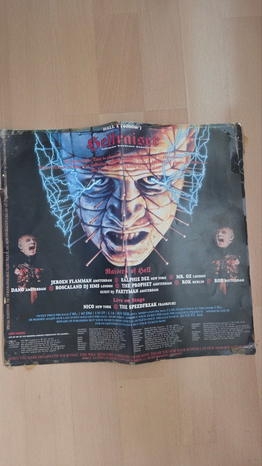 Hellraiser flyer, Ophalen of Verzenden, Gebruikt, A1 t/m A3, Film en Tv