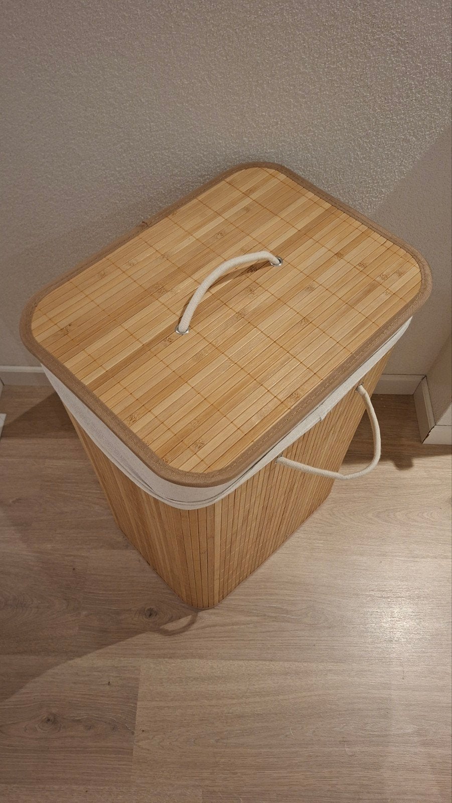 Nieuwe Bamboe Wasmand met Waszak - 40x60x30cm, Ophalen, Nieuw