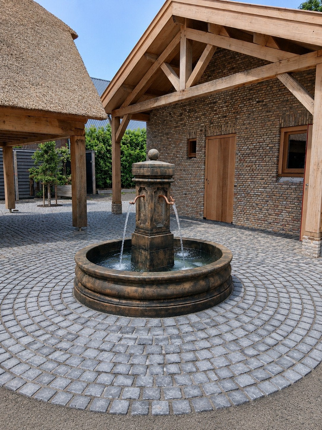 Oud roestlook dorpsfontein, Tuin en Terras, Waterpartijen en Fonteinen, Ophalen, Nieuw, Beton, Fontein