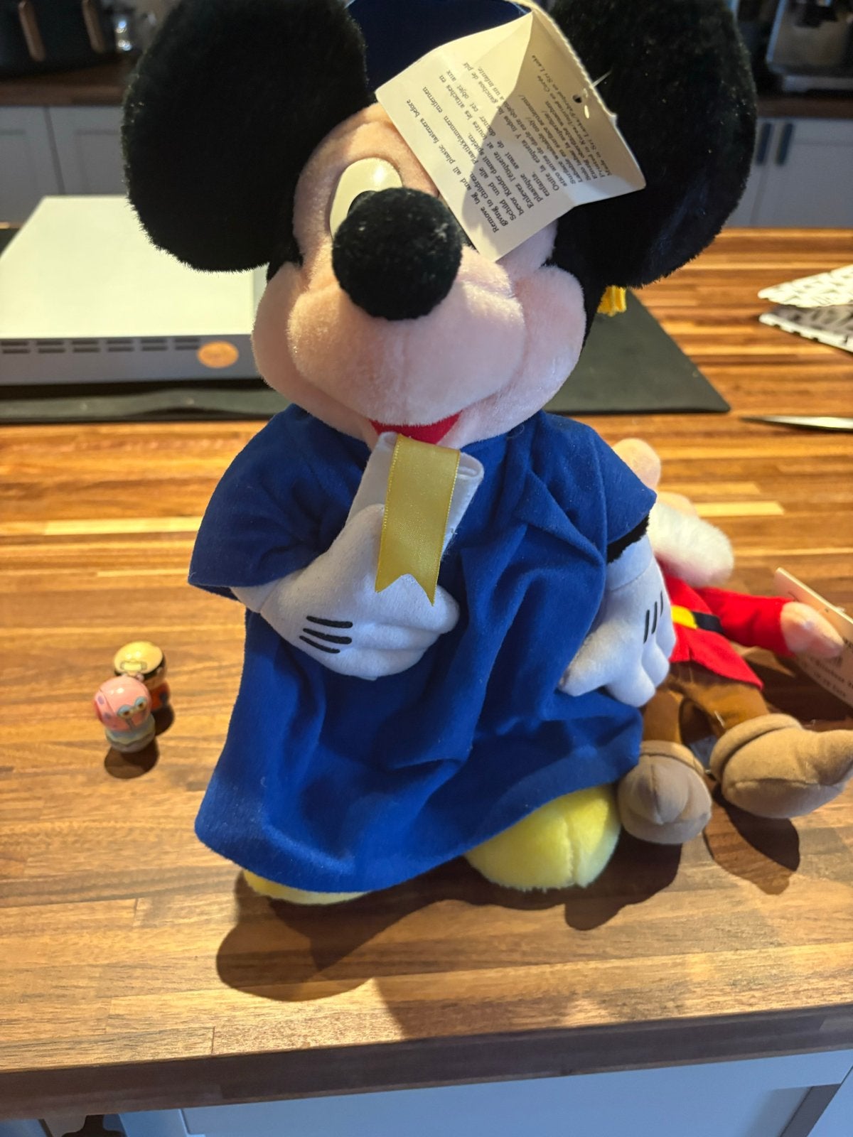 Mickey Mouse afstudeerknuffel Disneyland Parijs, Disney, Overige typen, Ophalen of Verzenden, Met label