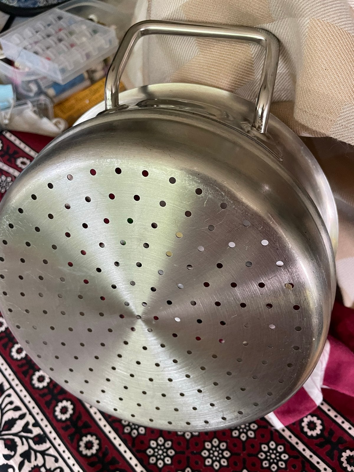 Roestvrijstalen vergiet/stoommandje - Diameter 22cm, Huis en Inrichting, Overige typen, Zilver, Ophalen of Verzenden, Zo goed als nieuw