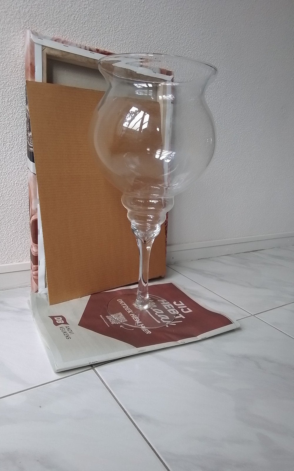 grote  decoratie  glazen  afm 55 cm, Ophalen of Verzenden