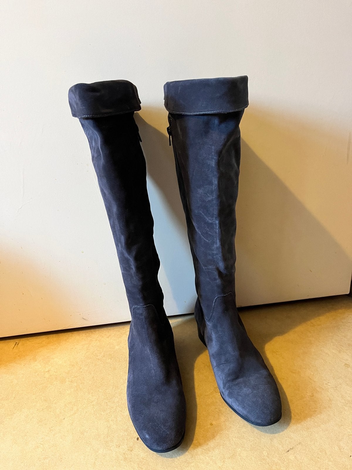 Dungelman's suède hoge laarzen - Maat 41, Kleding | Dames, Schoenen, Ophalen of Verzenden, Gedragen, Blauw, Hoge laarzen