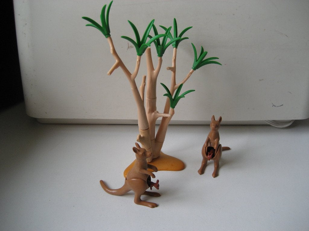 playmobil kangoeroes met jong bij boom, Ophalen of Verzenden, Zo goed als nieuw