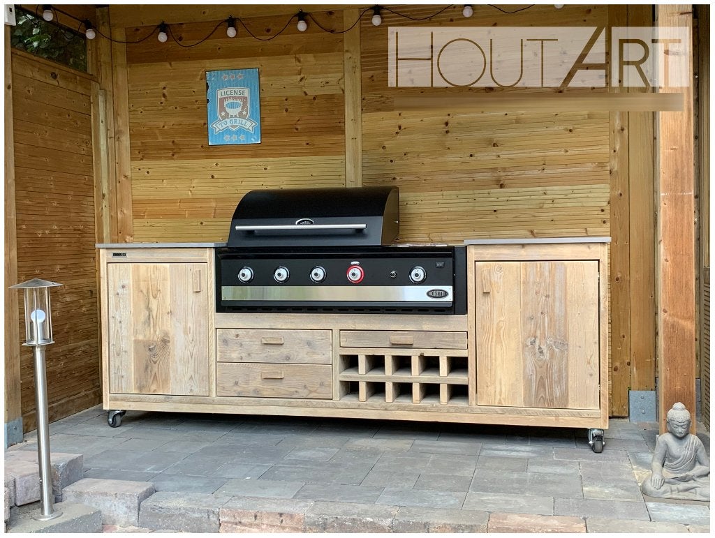 Buitenkeuken Boretti Ibrido Top Wijn dubbel!, Vrijstaand, Info@hout-art.nl, Nieuw, Ophalen of Verzenden