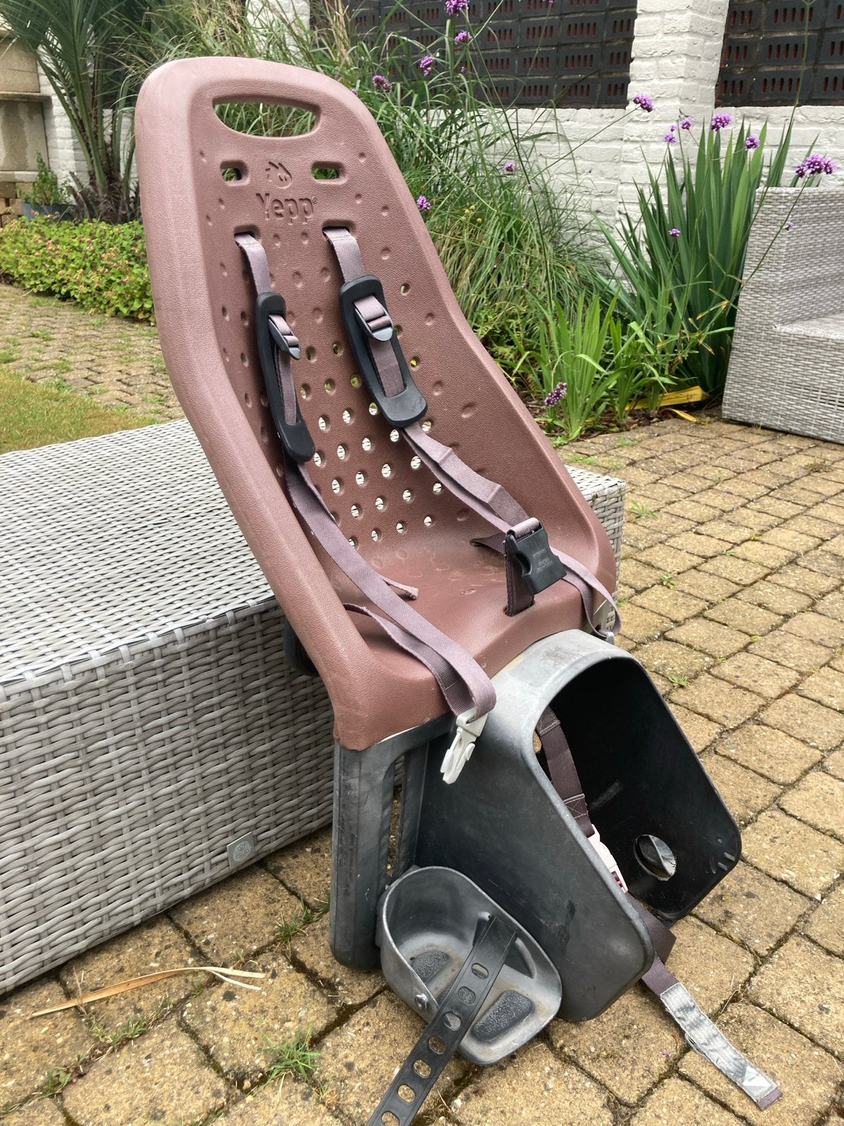 Yepp Achterzitje voor Kinderen - Bruin, Achterzitje, Ophalen, 15 t/m 25 kg, Gebruikt