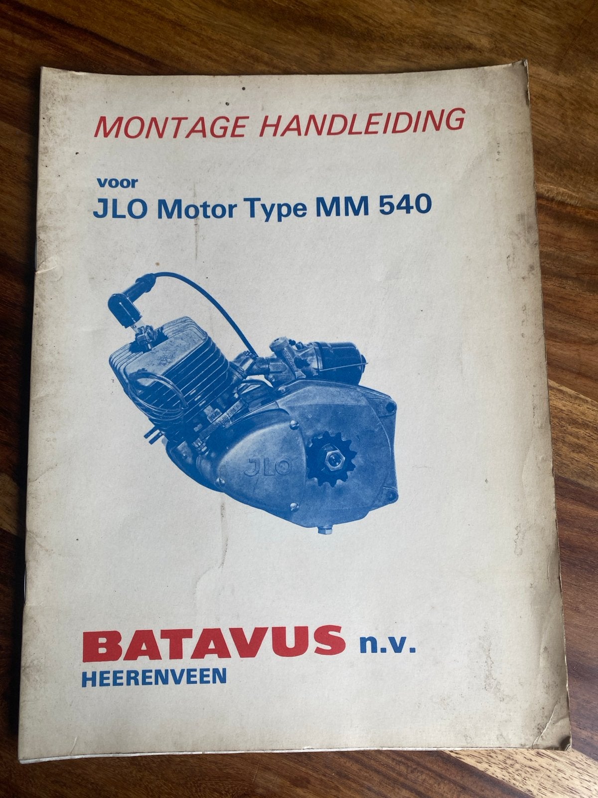 Montage Handleiding JLO Motor Type MM 540 Batavus, Ophalen of Verzenden, Gebruikt
