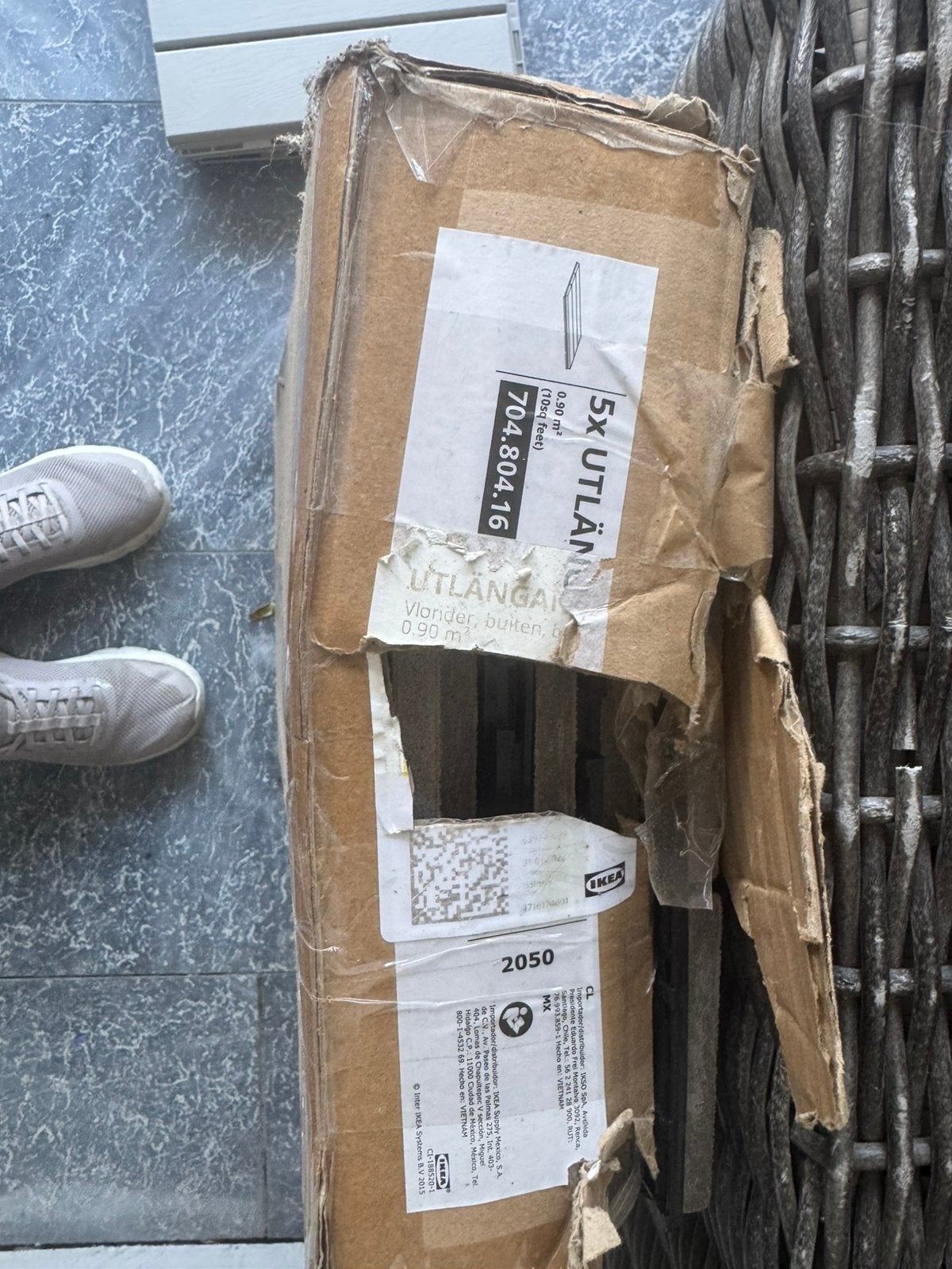 IKEA Utlangan tegels (1 pak + 6 losse tegels) grijs, Tuin en Terras, Ophalen, Zo goed als nieuw, Composiet