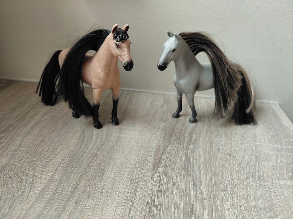 Schleich paardjes met losse haren., Ophalen of Verzenden, Gebruikt