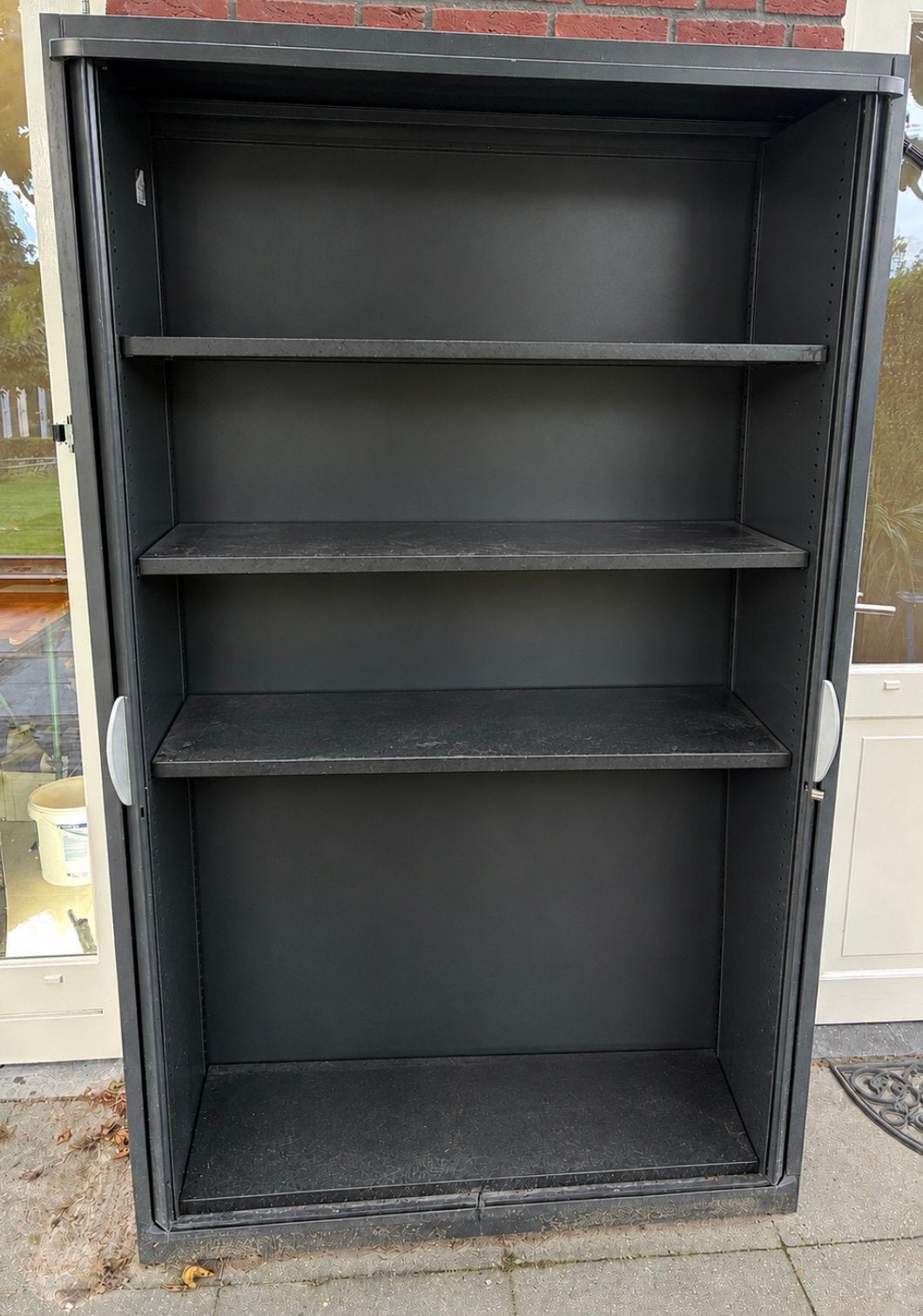 Archiefkast, schuifdeuren, Ophalen, Gebruikt, 100 tot 150 cm, Metaal