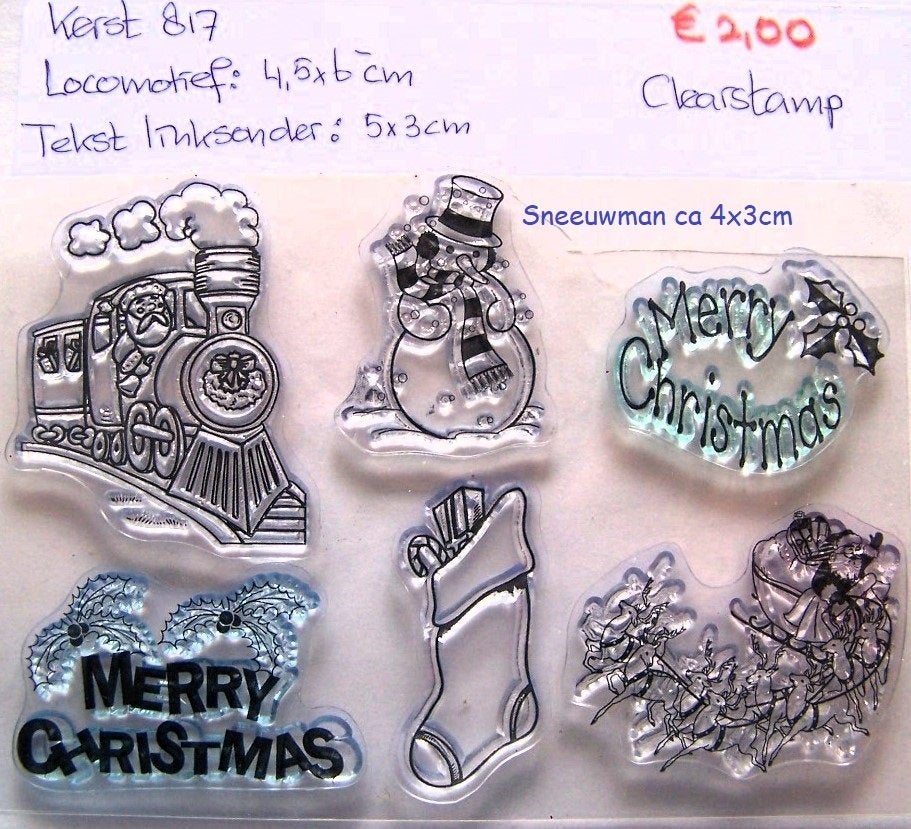 Kerst 817 Clearstamp, Ophalen of Verzenden, Gebruikt, Clearstamp
