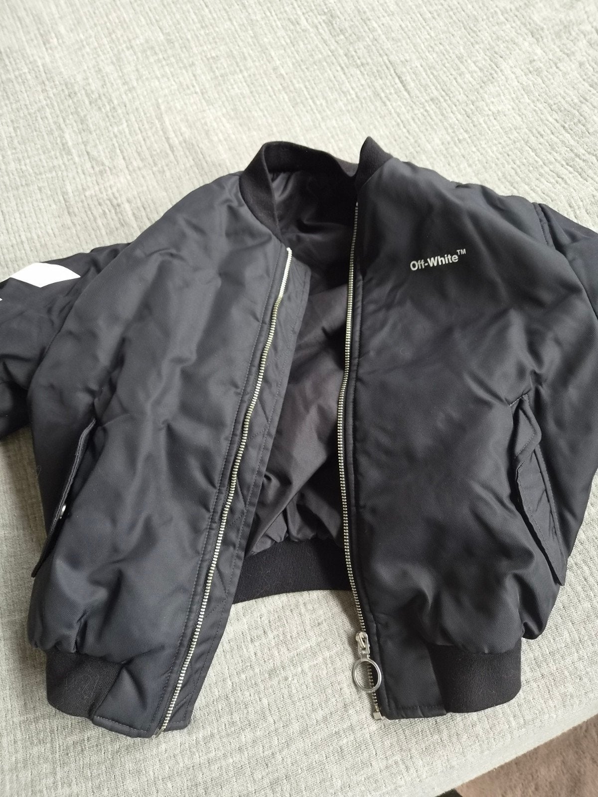 Off-White Bomberjack Zwart - Maat 6/7 jaar, Ophalen of Verzenden, Jongen