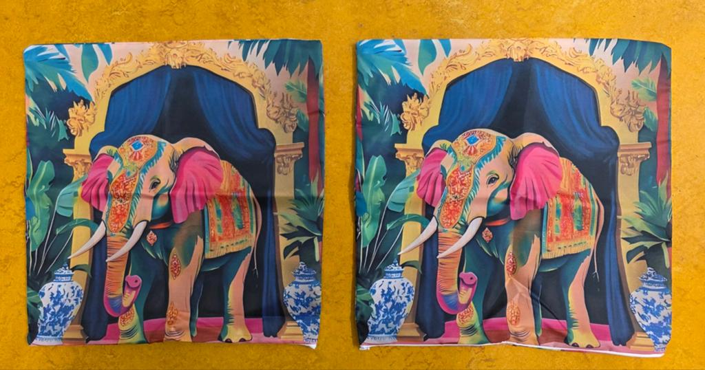 2 x Nieuwe kussenhoes Met " Olifant, Ophalen of Verzenden, Nieuw, Overige kleuren, Vierkant