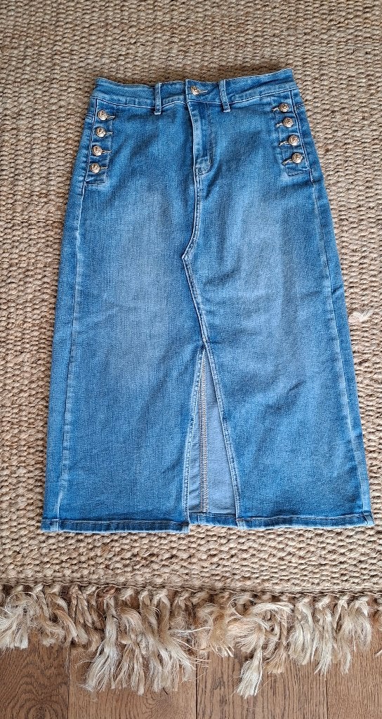 Leuke Spijkerrok, Maat 38/40 (M), Blauw, Ophalen of Verzenden, Zo goed als nieuw