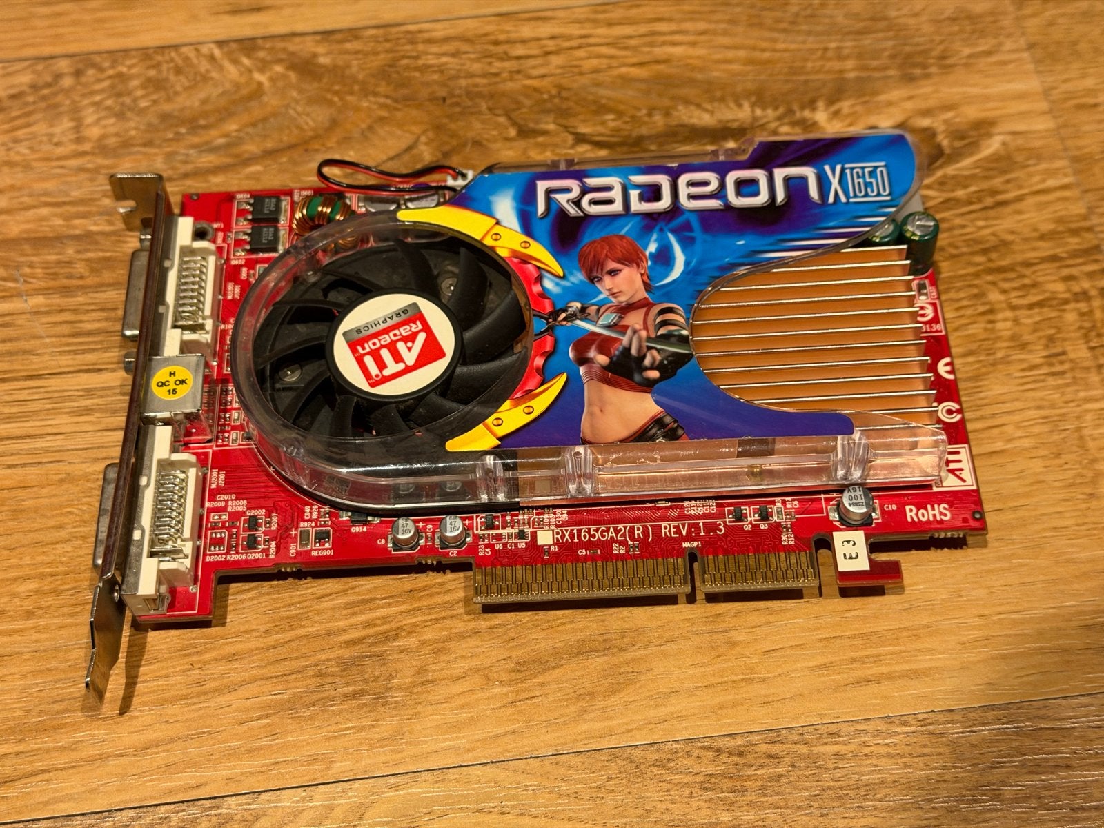 ATI Radeon X1650 AGP Videokaart (getest), Tv-Out, Gebruikt, AMD, GDDR