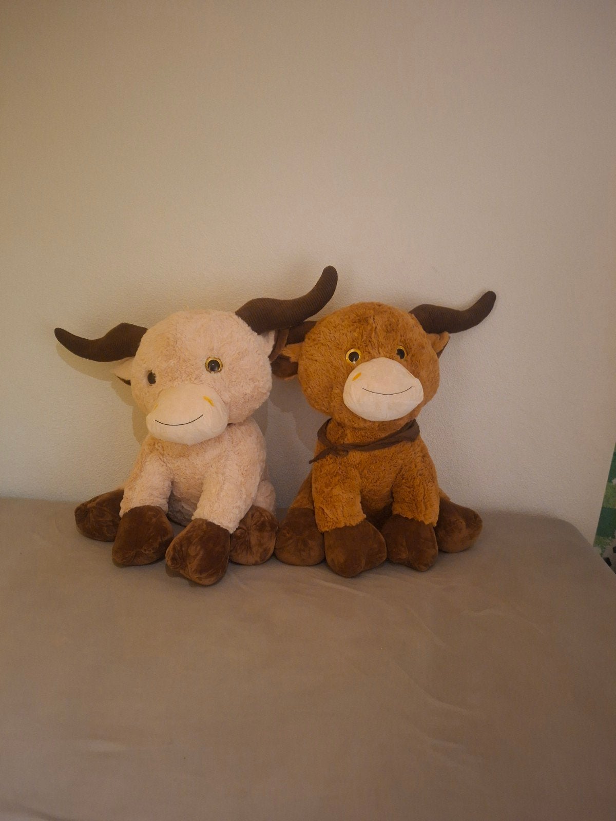 2 stier knuffels 65 cm, Ophalen of Verzenden, Zo goed als nieuw, Dier