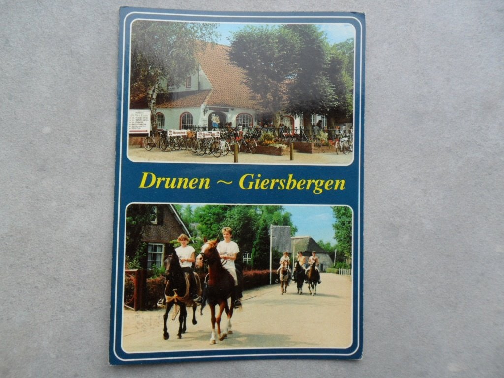 Drunen-Giersbergen, paarden, Verzenden, 1980 tot heden, Ongelopen, Drenthe