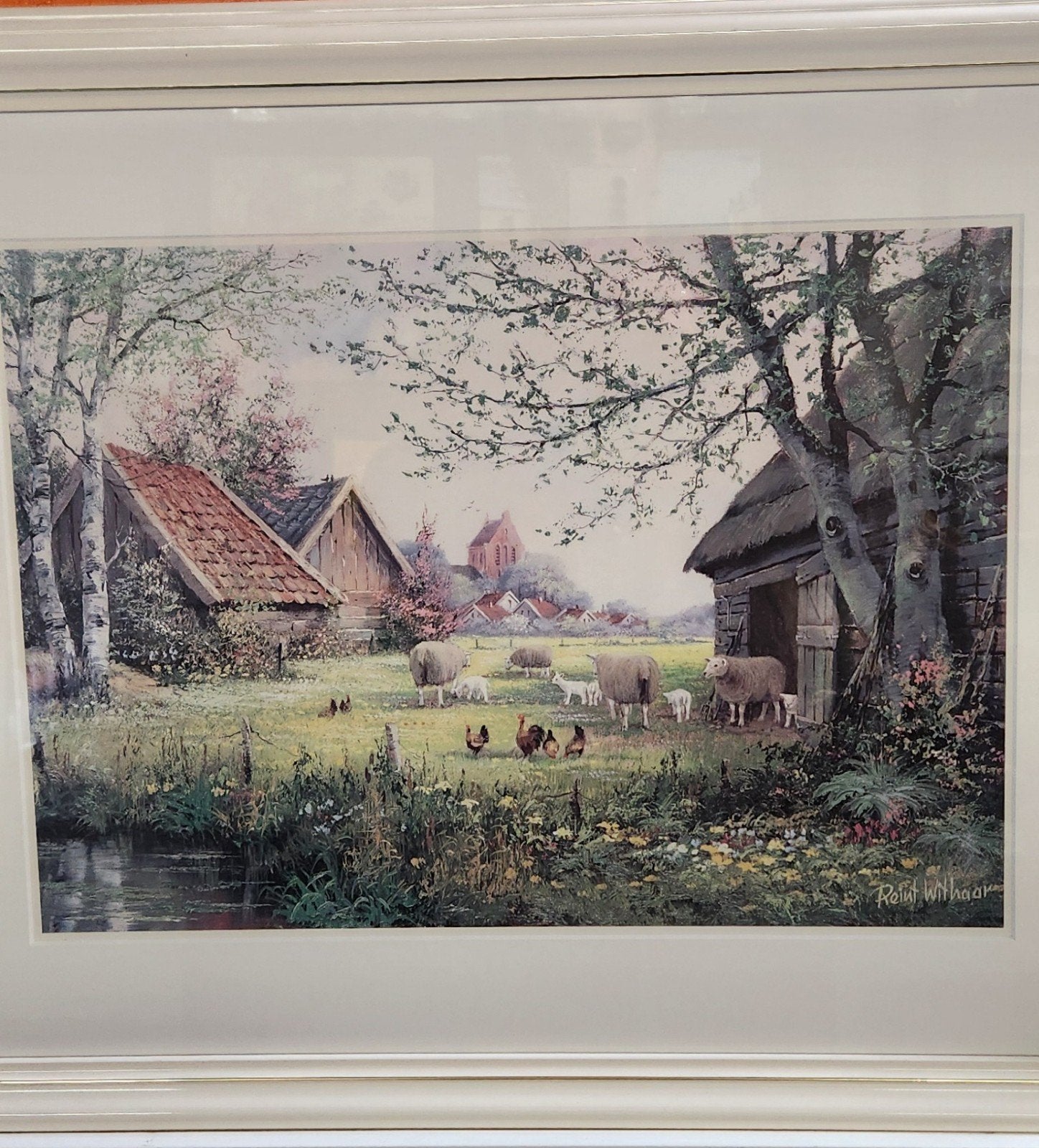 Idyllisch Landschap met Boerderij en Dieren - Reint Withaar, Ophalen