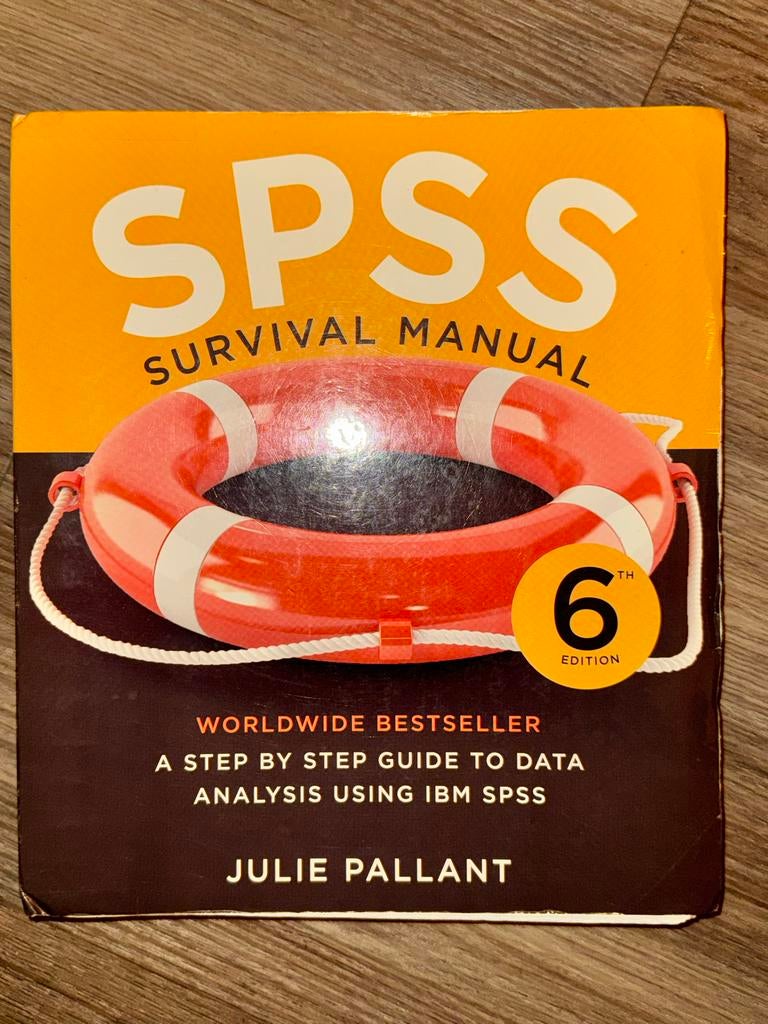 SPSS Survival Manual - Julie Pallant (6e editie), Ophalen of Verzenden, Gamma, Gelezen, WO