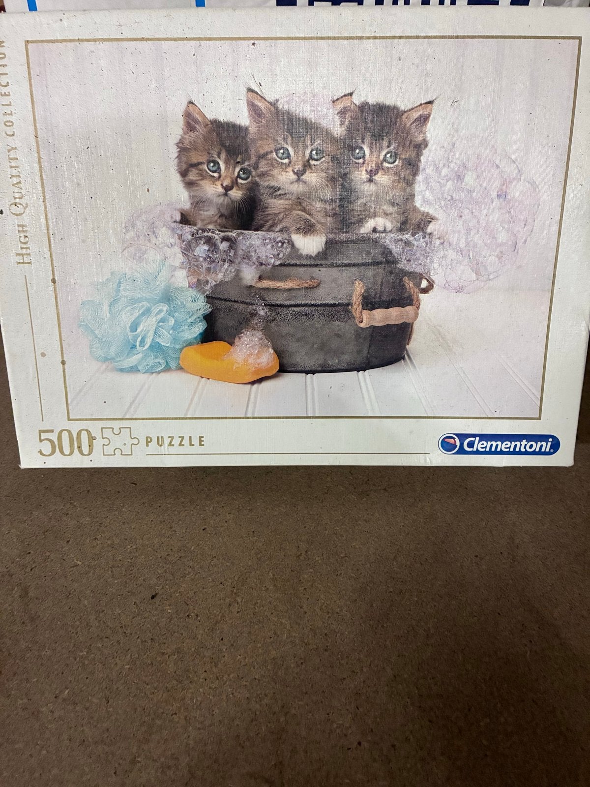 Clementoni 500 stukjes puzzel - schattige kittens, Een of twee spelers, Ophalen of Verzenden, Gebruikt