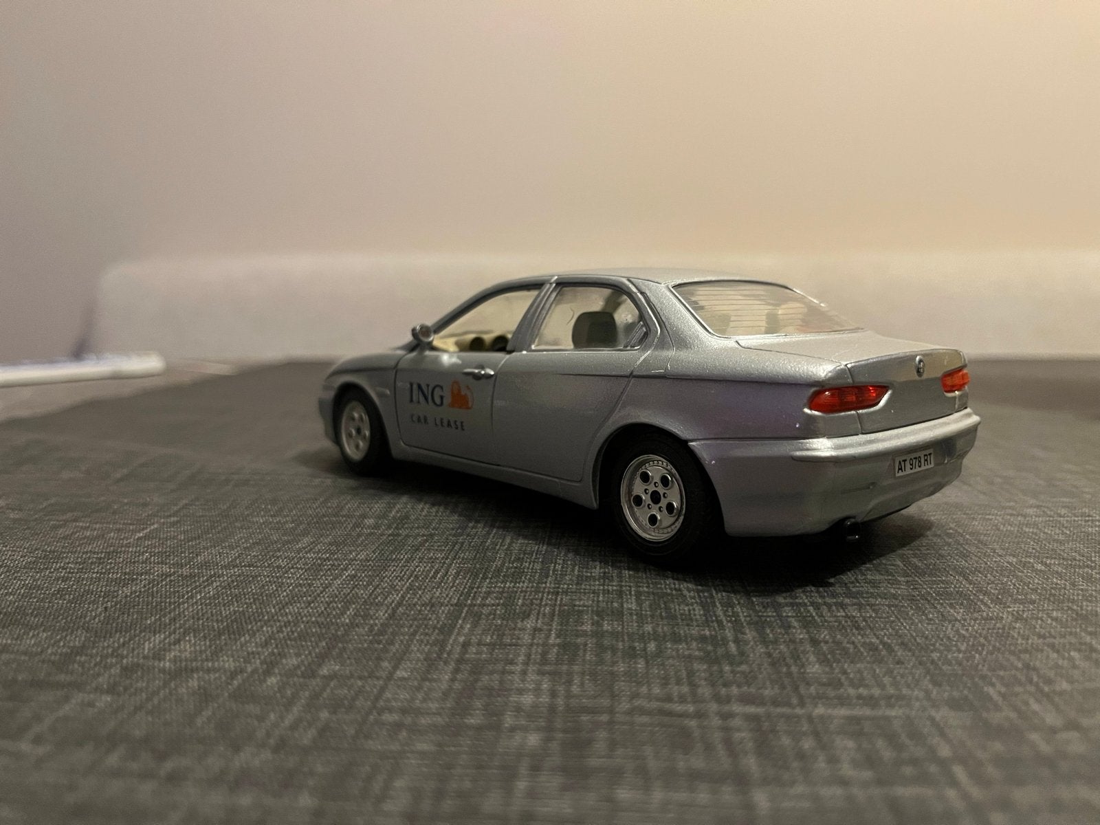 Burago Alfa Romeo 156 ING Car Lease 1/24, Ophalen of Verzenden, Gebruikt, Auto, Bburago