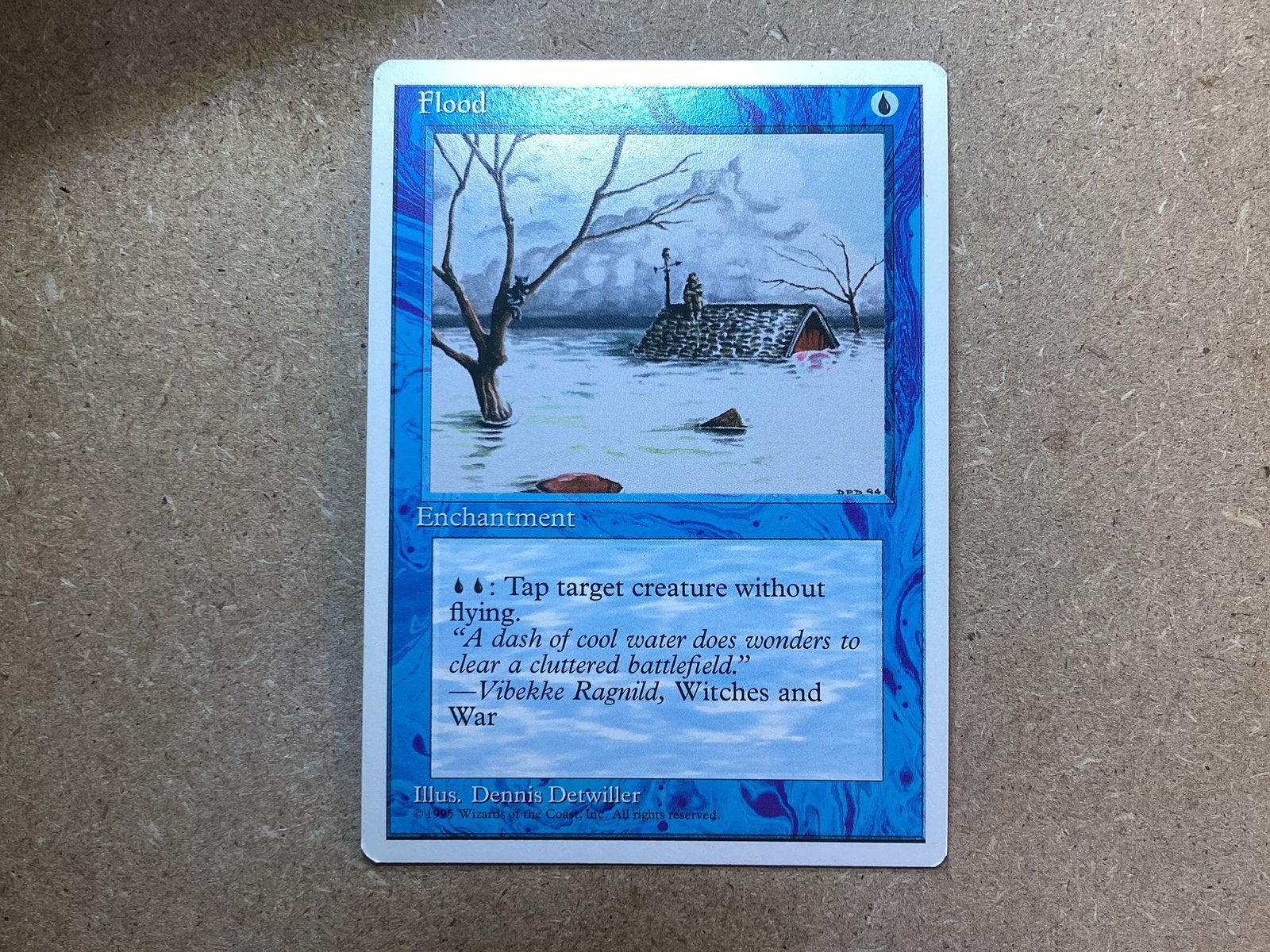 1x Flood (Near Mint), Ophalen of Verzenden, Zo goed als nieuw, Losse kaart