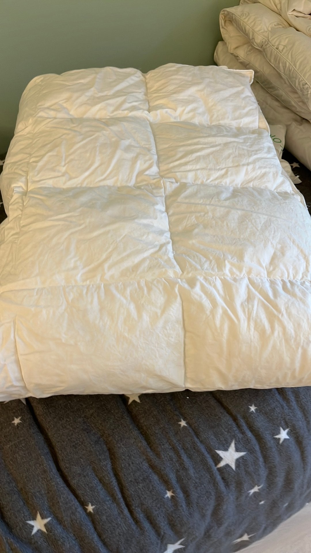 Donzen dekbed 120x180, Huis en Inrichting, Wit, Dons en Veren, Ophalen of Verzenden, Twijfelaar