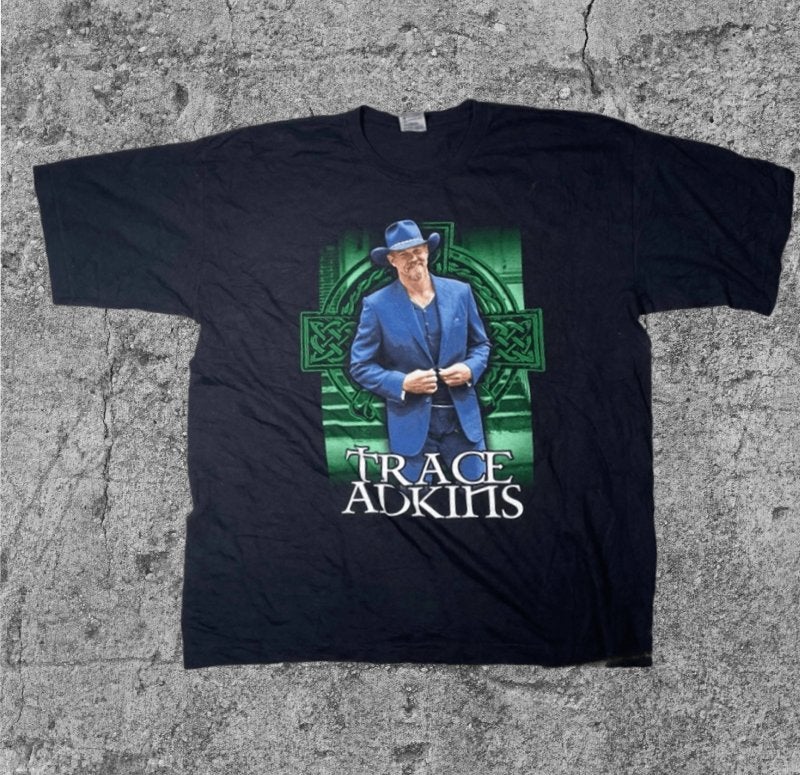 Vintage Trace Adkins Tour 2015 T-shirt Bayside XL, Bayside, Verzenden, Zwart, Onbekend