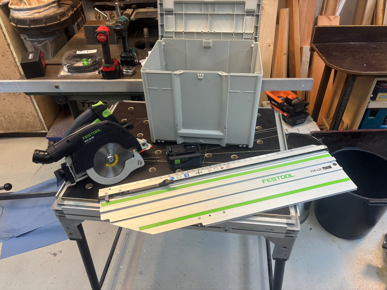 Festool hkc 55 eb pendelkapzaag, Doe-het-zelf en Verbouw, Gereedschap | Zaagmachines, Cirkelzaag, Ophalen of Verzenden, Zo goed als nieuw