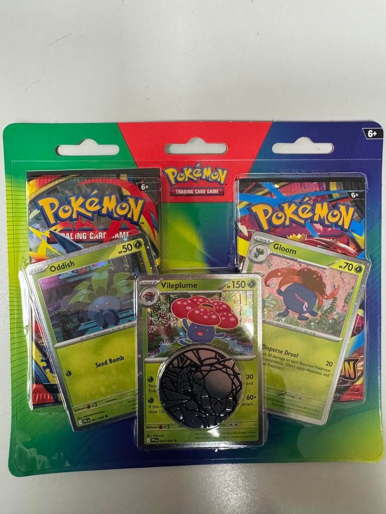 Pokémon TCG: Oddish, Gloom, Vileplume Booster Pack, Ophalen, Nieuw, Booster