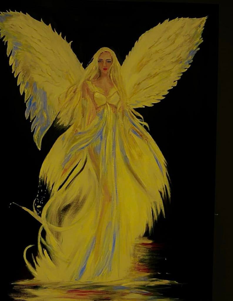 Schilderij 'Engel van Licht' - Uniek en Handgemaakt, Ophalen of Verzenden